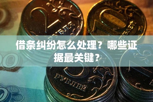 济南借条纠纷怎么处理？哪些证据最关键？