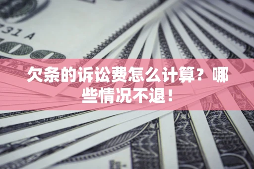 济南欠条的诉讼费怎么计算？哪些情况不退！