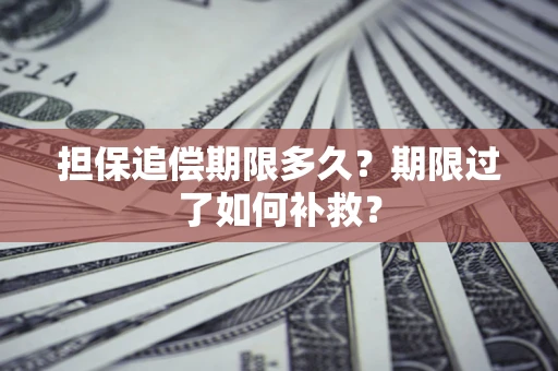 济南担保追偿期限多久？期限过了如何补救？