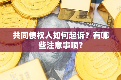 济南共同债权人如何起诉？有哪些注意事项？